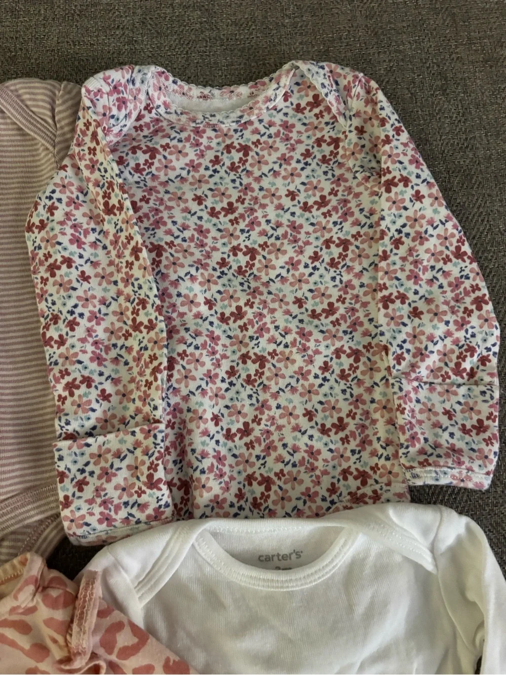 Baby Girl Long Sleeve Onesies Bundle - 0-3/3 months